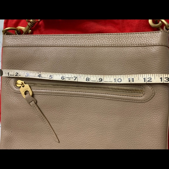 Bally tan/gold pebbled leather crossbody bag - Picture 15 of 16